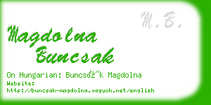 magdolna buncsak business card